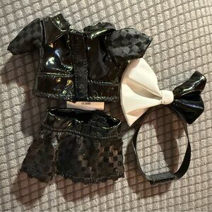 Disney NuiMOs Outfit Cruella Faux Leather Jacket with Skirt and Bow Set Of 3 Pcs